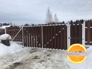 Откатные ворота с индивидуальным дизайном